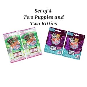 Puppy In My Pocket and Kitty In My Pocket - Set of 4